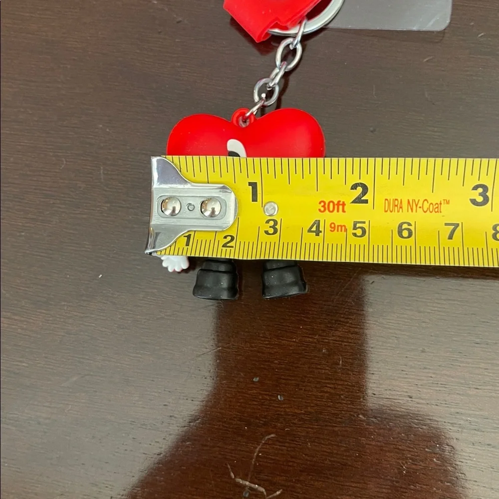 Bunny Red Heart Love Keychain Rainbow Strap purse charm cell phone charm nwt